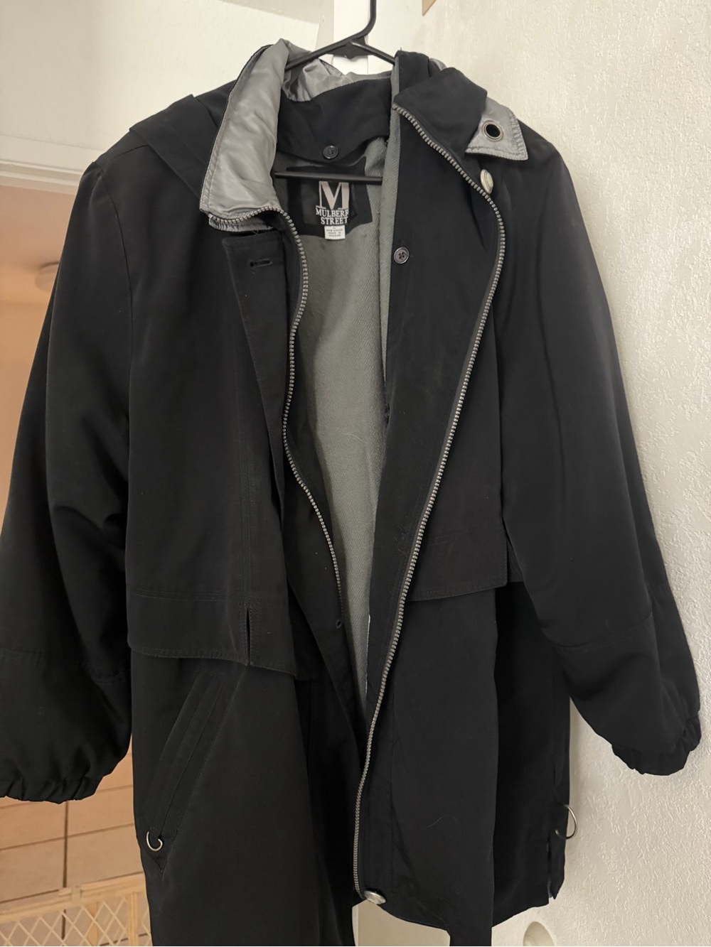 Mulberry Street Black women’s Hooded Parka Jacket